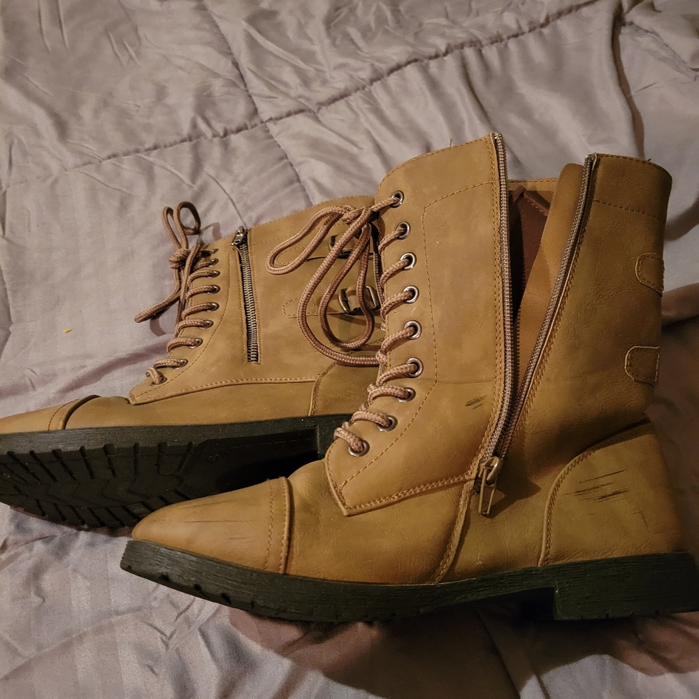 Light brown ankle boots